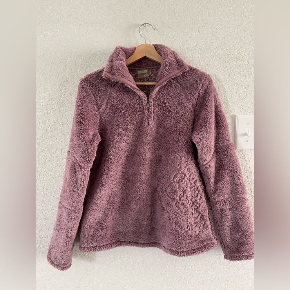 Athleta Furry Half-Zip Sweater